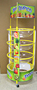 4-Tier Mobile Dumpbin with Clear Plastic Bowls and High Impact Graphics