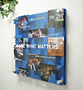 High Impact Signage with Clear Acrylic Face and Brushed Aluminum Standoffs