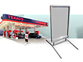 Wind Resistant Curb Sign with Interchangeable Graphics